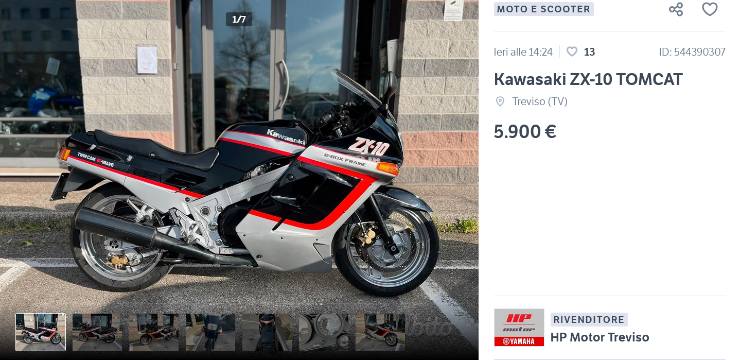 Kawasaki ZX-10 Tomcat prezzo e dettagli