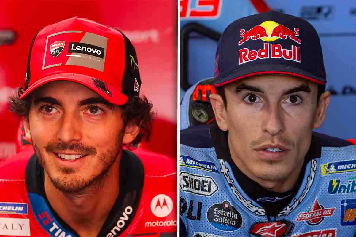 Marquez butta fuori pista Bagnaia