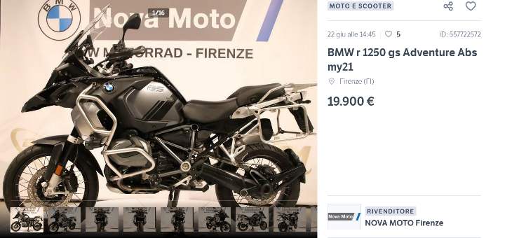 BMW R 1250 GS prezzo e dettagli