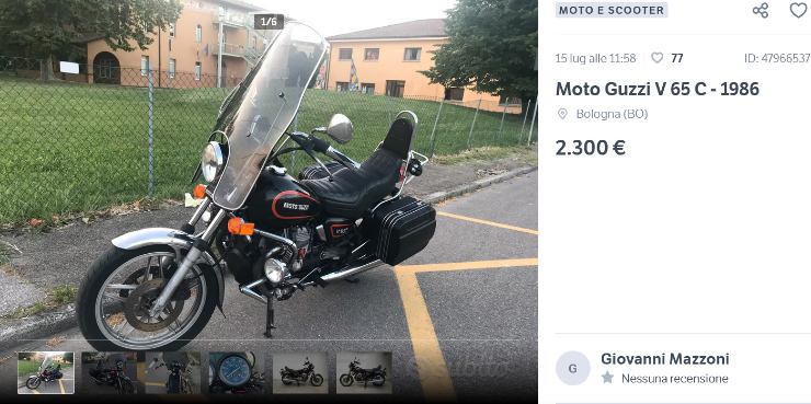 Moto Guzzi V 65 C prezzo e dettagli